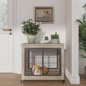 Tatayosi JHX Furniture Dog Cage Crate with Double Doors