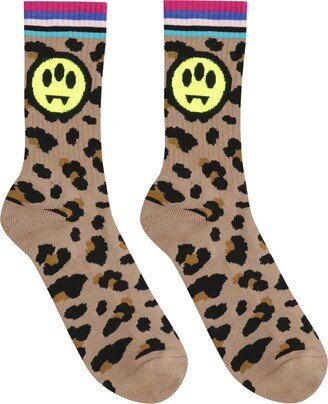 Logo Cotton Blend Socks-AH