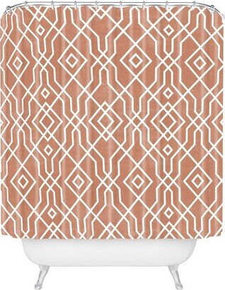 Emanuela Carratoni Baked Earth Shower Curtain Rust