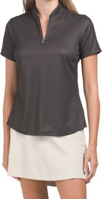 UPF 50 Quarter Zip Neck Polo T-Shirt for Women