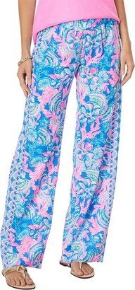 Bal Harbour Palazzo Pants (Blue Tang Sitting Seaside Engineered Pants) Women's Casual Pants