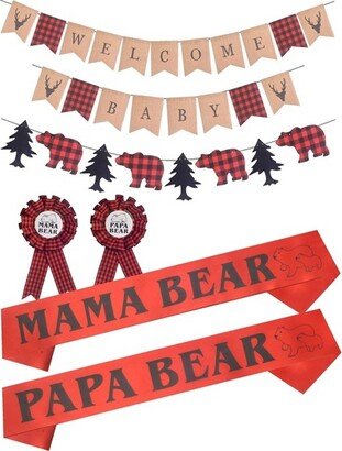 Meant2tobe Lumberjack Welcome Baby Baby Shower Decoration