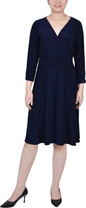 Petite Ruched A-line Dress