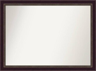 42 x 31 Non-Beveled Signore Bronze Wood Bathroom Wall Mirror