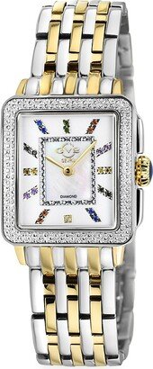 GV2 Padova Gemstone 27-30MM Two Tone Stainless Steel, Diamond & Multi-Stone Bracelet Watch