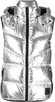 Detachable-Hood Metallic Gilet