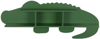 Contemporary Home Living 11 Green Alligator Wall Shelf