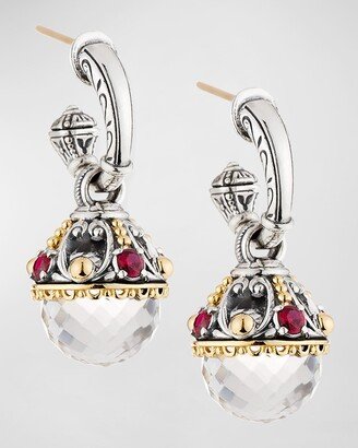 Pythia Corundum & Crystal Drop Earrings