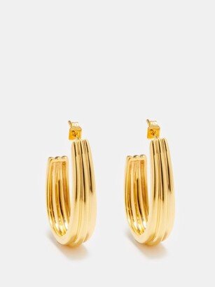 Daphine Flora 18kt Gold-plated Hoop Earrings