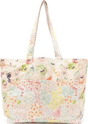 Painterly-Print Cotton Tote