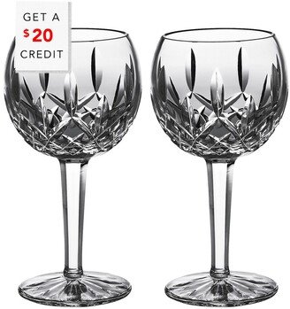 Lismore Set Of Two 8Oz Wine Balloons With $20 Credit