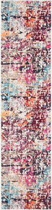 Madison MAD458 Power Loomed Area Rug - Red/Light Blue - 2'2x6'