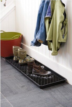 Gardener's Supply Company Large Heavy Duty, All-Weather Boot Tray Set Includes Rubber Drip Grids Contain Mess in Mudroom, Entryway or Garage |