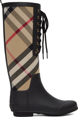 Black House Check Rain Boots