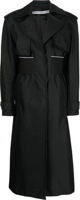 Elasticated-Logo Trench Coat