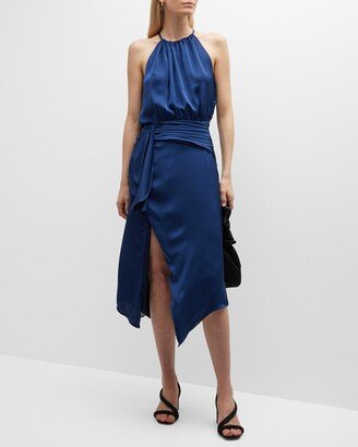 Amanda Faux-Wrap Midi Dress