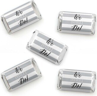Big Dot Of Happiness We Still Do - Wedding Anniversary - Mini Candy Bar Wrapper Stickers Favors 40 Ct