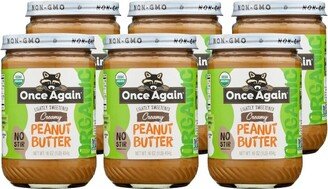 Once Again Organic Lightly Sweetened Creamy Peanut Butter - Case of 6/16 oz