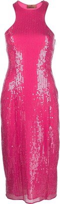 Sequined Racerback Midi Dress