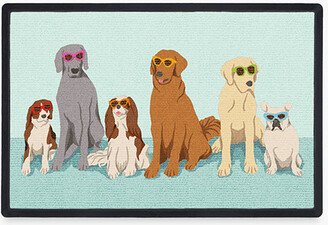 Gray Malin Dog's Day Out Blue Doormat