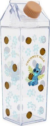 Silver Buffalo Lilo & Stitch Coconuts Plastic Milk Carton Bottle | Holds 16 Ounces