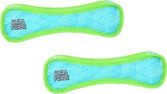 DuraForce Bone Tiger Blue-Green, 2-Pack Dog Toys