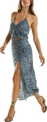 Maila Clara Long Silk-Blend Skirt