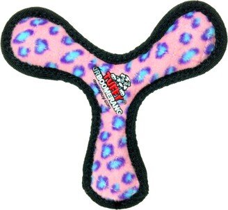 Tuffy Jr Boomerang Pink Leopard, Dog Toy