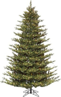 x 53 Oak Fraser Fir Artificial Christmas Tree with 2143 PE/PVC Tips, 600 UL Dura-Lit® Incandescent Clear Mini Lights, a foot pedal