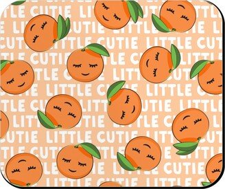 Mouse Pads: Little Cutie - Happy Oranges - Orange Mouse Pad, Rectangle Ornament, Orange