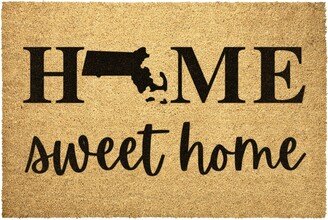 Massachusetts State Doormat Home Sweet Door Mat Outdoor Rug Decor Housewarming Summer Winter Christmas House Gift