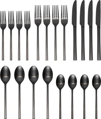 Allay Midnight 20 Piece Everyday Flatware Set, Service For 4