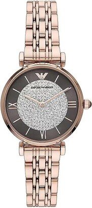 Women's Two-Hand Rose Gold Stainless Steel Watch (Model: AR11402)