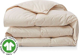 All Season White Goose Fiber Comforter Organic Cotton Fabric