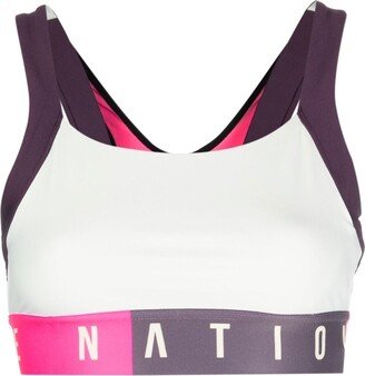 Motion logo-band sports bra