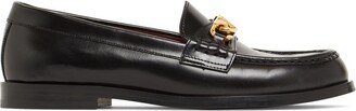 10mm Vlogo chain leather loafers