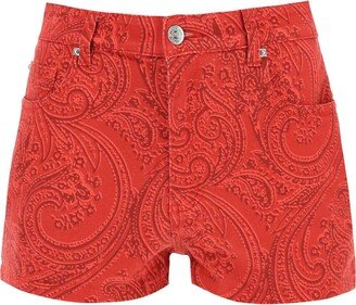 Paisley Denim Shorts-AA