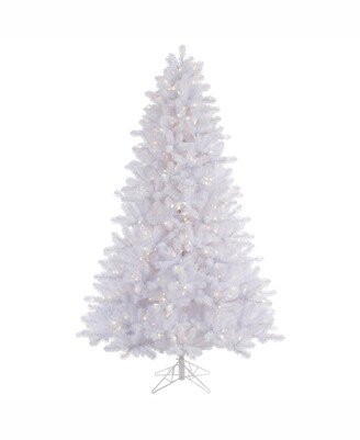 4.5 ft Crystal White Pine Artificial Christmas Tree With 300 Warm White Led Lights