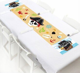 Big Dot of Happiness Pirate Ship Adventures - Petite Skull Birthday Party Paper Table Runner - 12 x 60 inches