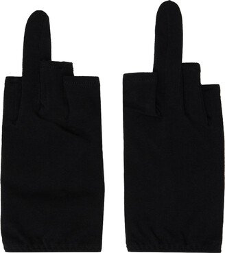 Black Finger Cut Gloves