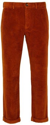 Corduroy Straight-Leg Trousers-AJ