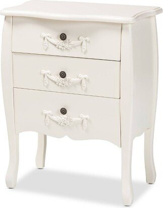 Eliya Wood 3 Drawer Storage Cabinet White