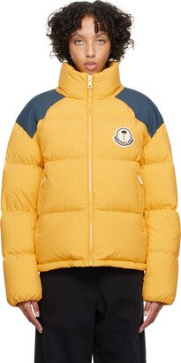 Moncler x Palm Angels Yellow & Navy Nevis Down Jacket