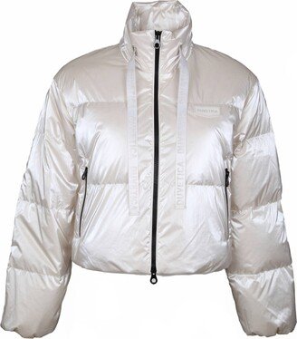 Raffaella Down Jacket In Cream Color Nylon