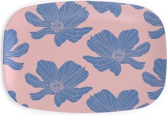 Serving Platters: Poppies Serving Platter, Pink