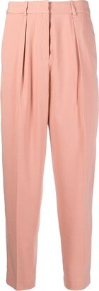 High-Waisted Tapered Trousers-AQ