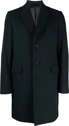 Dark Green Wool-cashmere Blend Overcoat