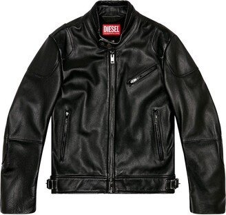 Pocket Leather Biker Jacket