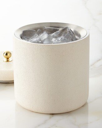 Faux-Shagreen Ice Bucket, Chocolate