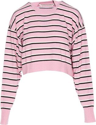 Striped Cropped Crewneck Jumper